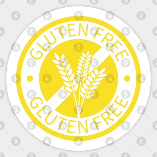 Yellow gluten free logo Sticker by Gluten Free Traveller